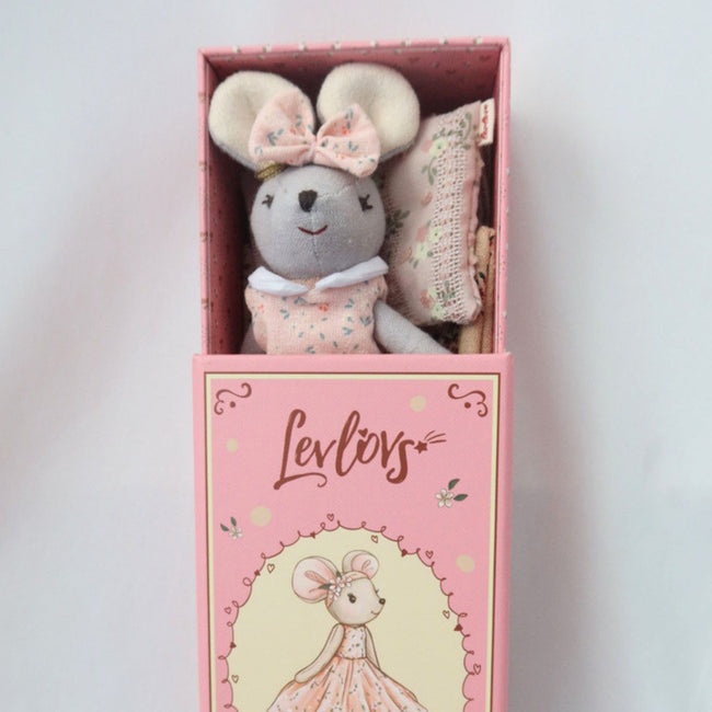 LEVLOVS Sherry Blossom Mouse in a Box | Stuffed Animal
