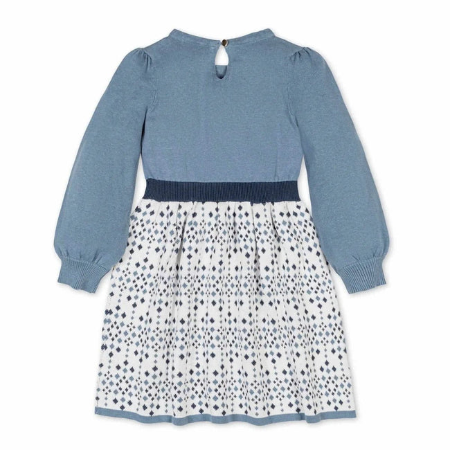Skater Sweater Dress with Bow (Organic Cotton) - Olive Sprout Kids