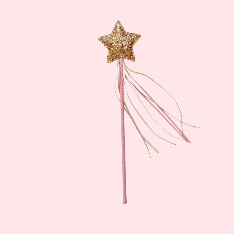 Girl's pink costume accessory: Pink Glitter Star Wand., Rockahula Kids Wand. toddler girl