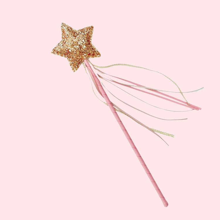 Pink Glitter Star Wand by Rockahula Kids for toddler girl dress up.