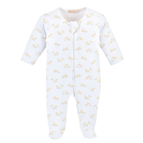 Tiny Baby Duckies Zipped Footie (Peruvian Cotton)