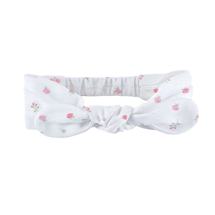 Tiny Rosebud Zipped Footie & Headband Set headband closeup