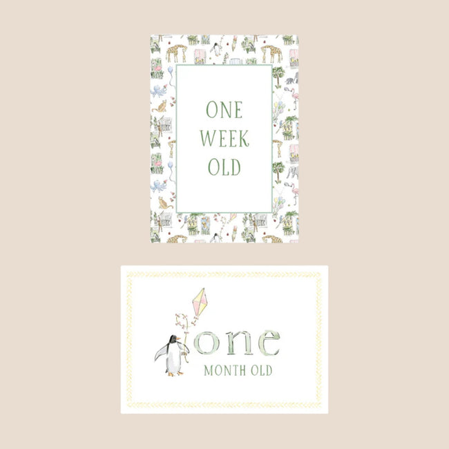 Zoo Animal Baby Monthly Milestone Cards