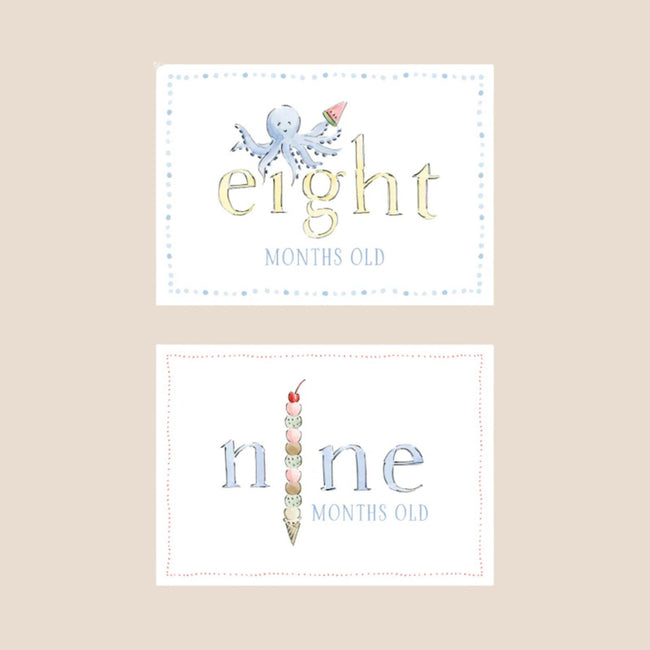 Zoo Animal Baby Monthly Milestone Cards