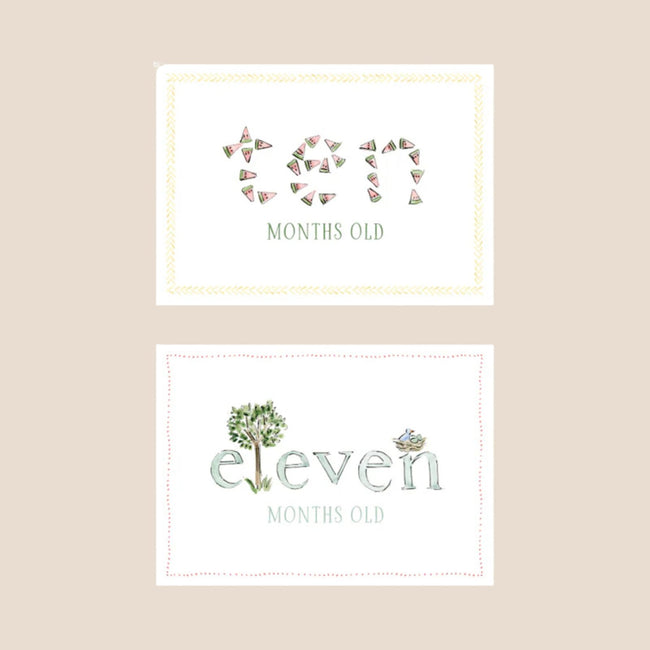 Zoo Animal Baby Monthly Milestone Cards