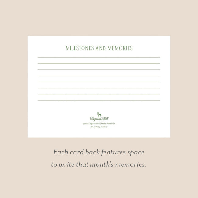Zoo Animal Baby Monthly Milestone Cards